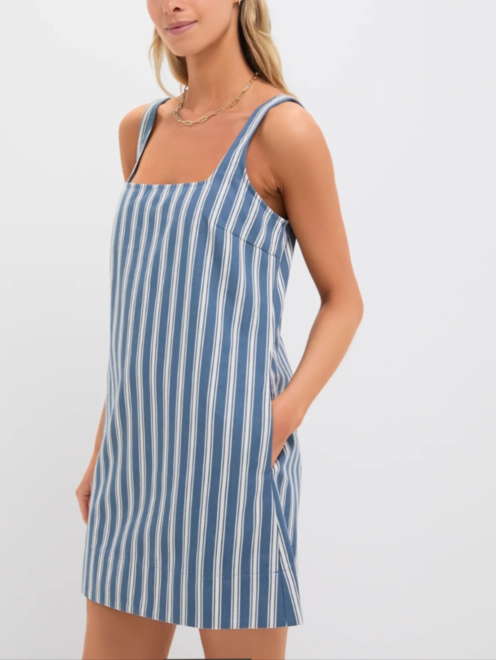 Tuckernuck Pomander Place Denim Stripe Cassie Dress